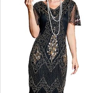 1920’s Great Gasby Style Flapper Dress with Fringe